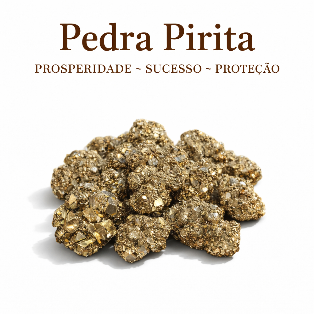 Pedra Pirita Natural Mini até 2cm Bruta Cristal da Prosperidade Sucesso Proteção Feng Shui e Rituais