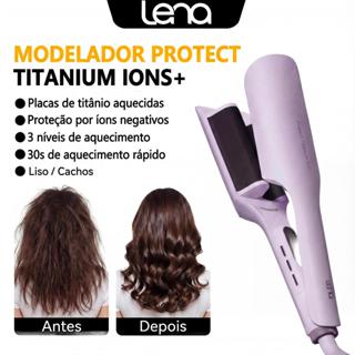Modelador de Ondas Protect Titanium Lena S17S Íons+, 32mm, Aquecimento Rápido, Painel de Titanium, Cordão Giratório 360° em Oferta na Shopee
