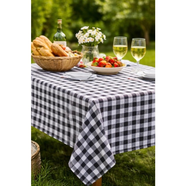 Toalha De Mesa 4 Lugares 1,40x1,40 Xadrez Promoção