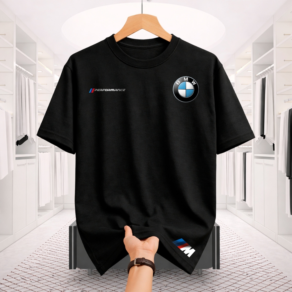 Camiseta BMW M Performance Masculina Estampa Automotiva Esportiva Premium Algodão Confortável