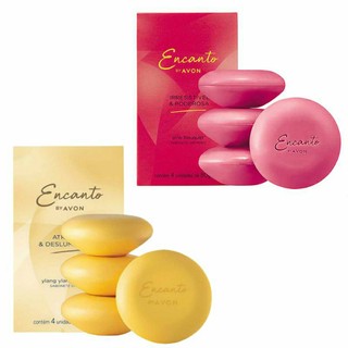 Kit 2 Caixas de Sabonete em Barra Cremoso Encanto Irresistível e Poderosa + Atraente e Deslumbrante 4x80g Avon