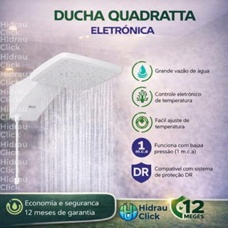 CHUVEIRO ELETRICO DUCHA QUADRATTA ELETRONICA BRANCO ZAGONEL em Oferta na Shopee