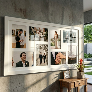 quadros decorativos  8 fotos 10X15 porta retrato decoração elegante de parede escolha o modelo