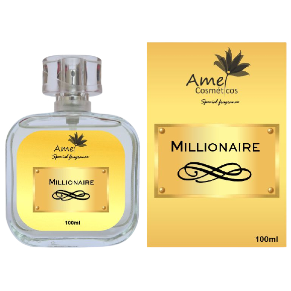 Perfume Millionaire Masculino Amei Cosméticos Alta Fixação 33% de Essência Importada EDP