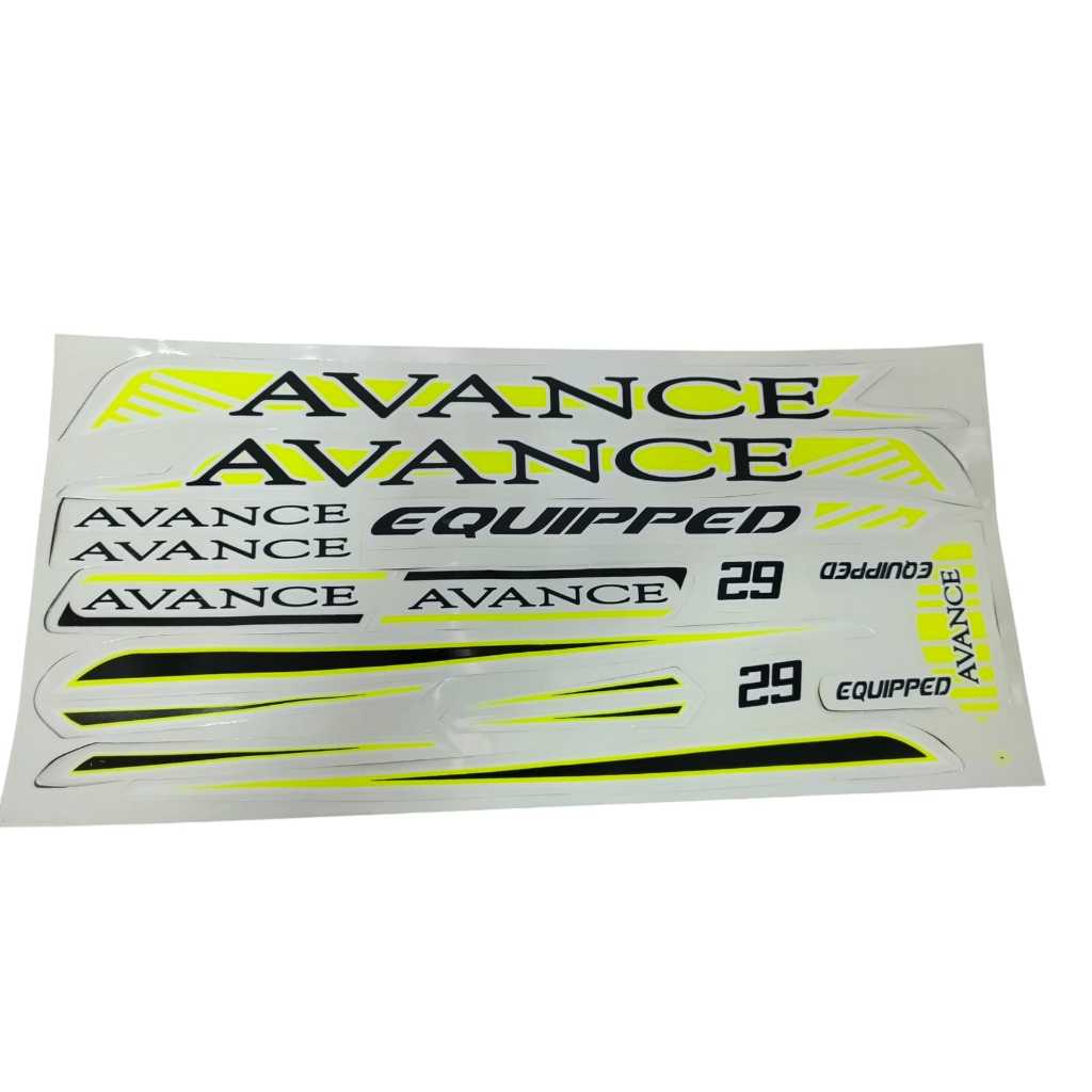 Cartela de Adesivos Bicicleta  Marca Avance Bike (AT) - Quadro Aro 29