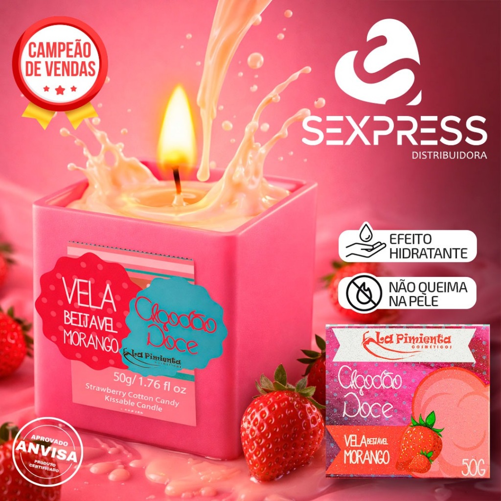 VELA BEIJAVEL SENSUAL COM SENSAÇÃO QUENTE E CONFORTAVEL