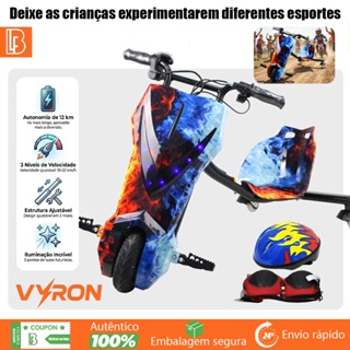 VYRON Triciclo Elétrico Drift Trike 250W Giro 360° LED Bluetooth 3 Velocidades Para Crianças e Adultos em Oferta na Shopee
