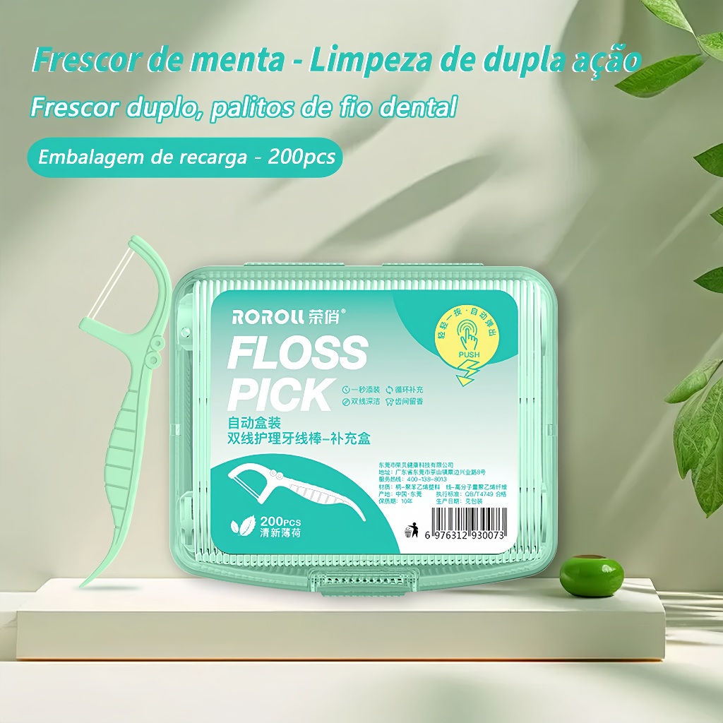 Fio Dental Infantil em Arco Fácil de Usar Ultra Fino Limpeza Profunda Higiene Bucal Seguro