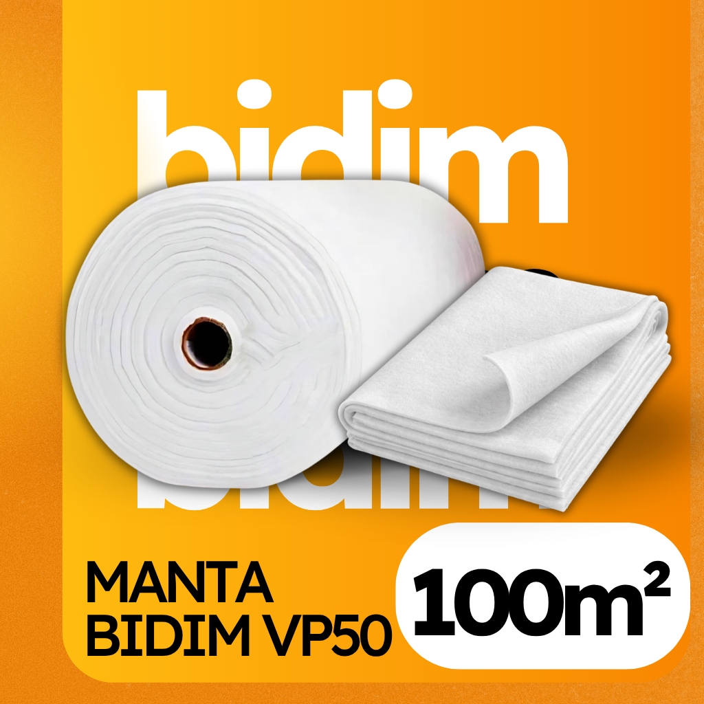 Manta Tipo BIDIM VP50 - 100m² - Manta para Reforço TELHADOS LAJES E CALHAS - REFORÇO CONTRA GOTEIRAS