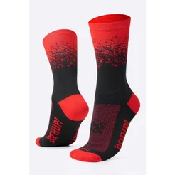 Meia Hupi Splash Preto/vermelho