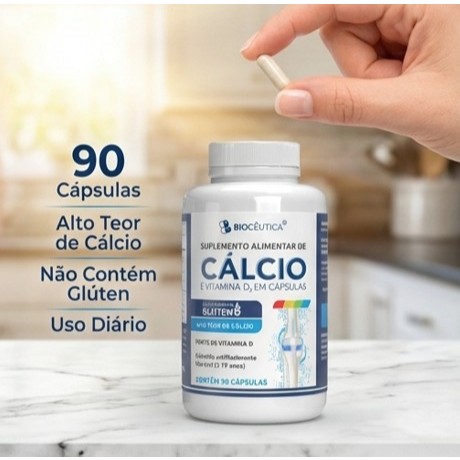 Suplemento Alimentar Cálcio e Vitamina D3 Biocêutica - 90 Cápsulas — imagem 2 de 2