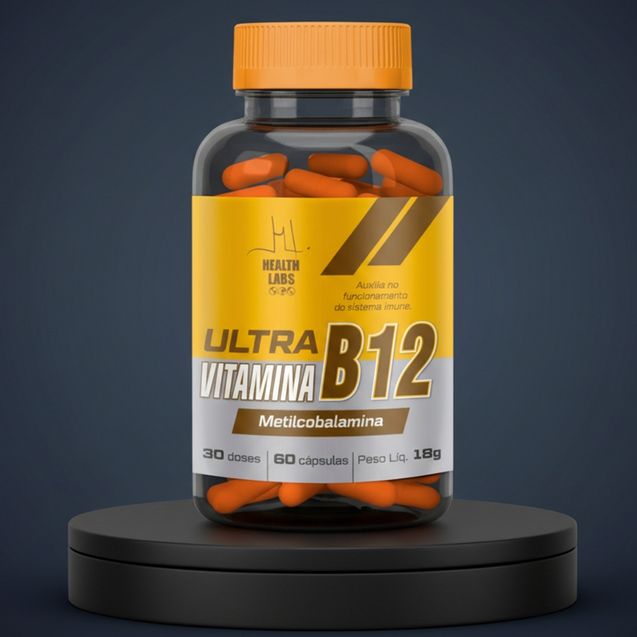 Vitamina B12 Metilcobalamina 60 Cápsulas Suplemento Para Energia Disposição E Metabolismo