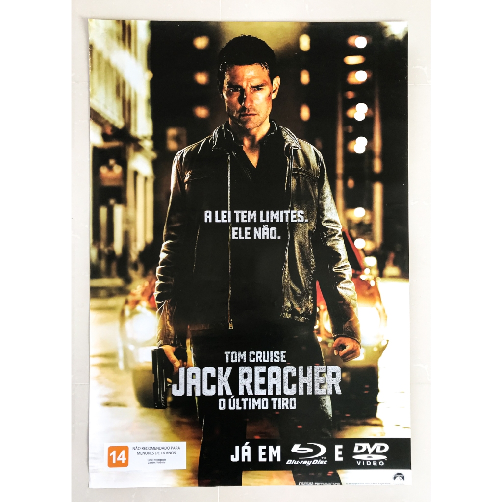PÔSTER Jack Reacher - O Último Tiro - Tom Cruise - Original de Locadora - 94cm x 64cm - Cartaz Filme