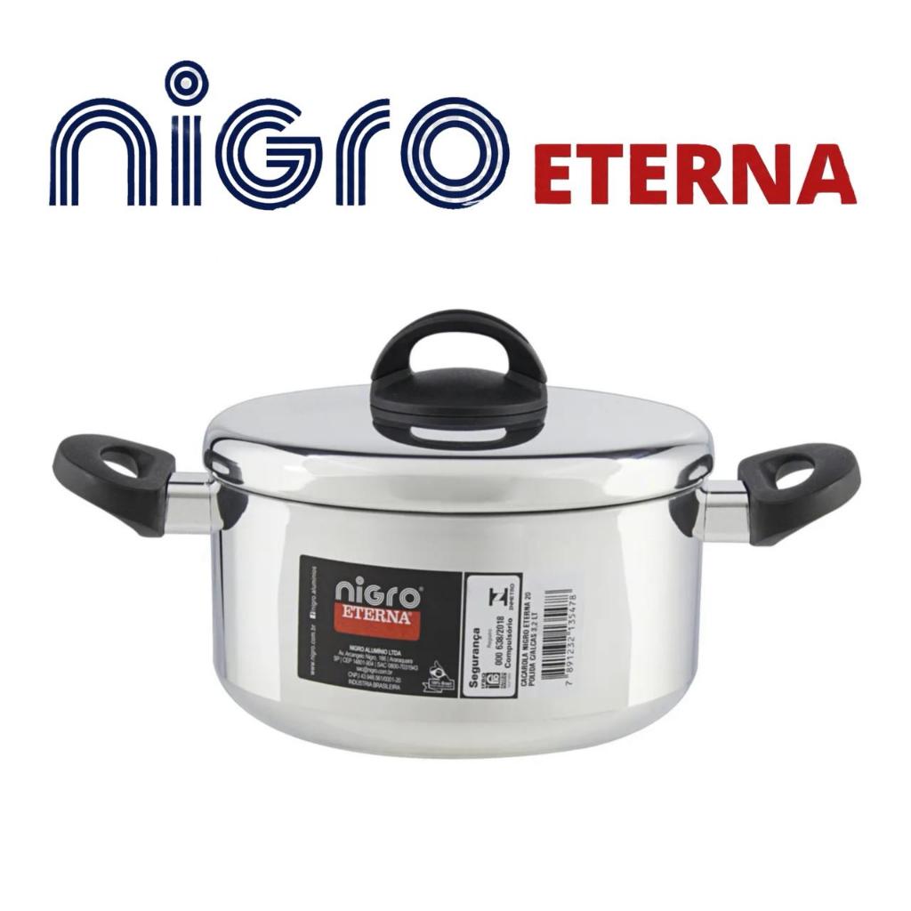 Panela Caçarola Nigro Eterna alumínio polido Varios tamanhos