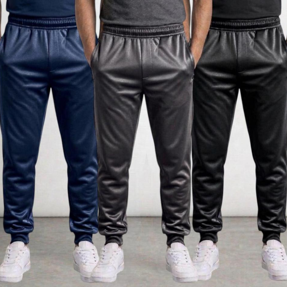 Kit 3 Calças Jogger Unissex Com Refletivo Pequeno Esportiva Para Academia e Trabalho Calça Adulto Reforçada