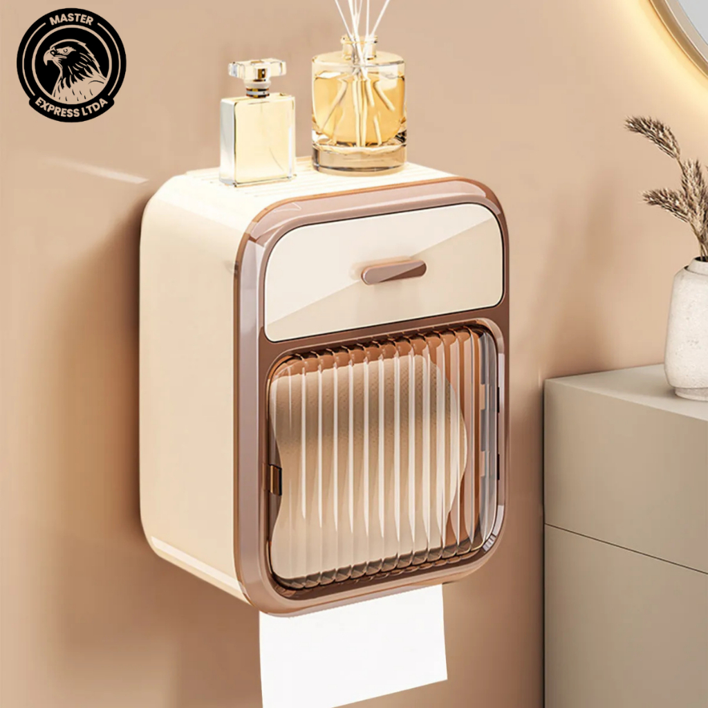 Suporte Papel Higiênico Porta Lenço Celular Banheiro Adesivo Lenço Acrílico Parede