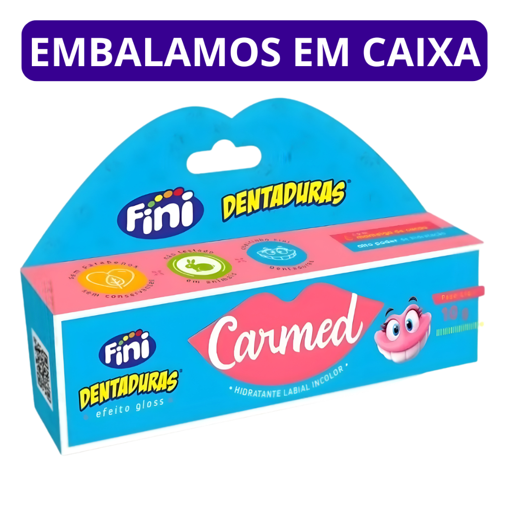 Hidratante Labial Carmed Fini Dentaduras - Bisnaga 10g