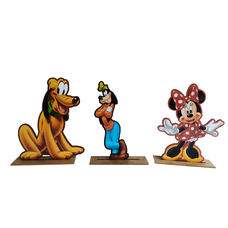 Kit Display de Mesa 6 Peças Para Festa Turma do Mickey MDF