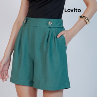 Lovito Shorts Alfaiataria Viscose Feminino STB17131743 em Oferta na Shopee