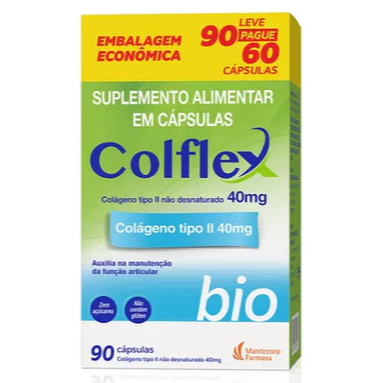 Colflex Bio Colágeno Tipo II 90 Comprimidos Sem Sabor