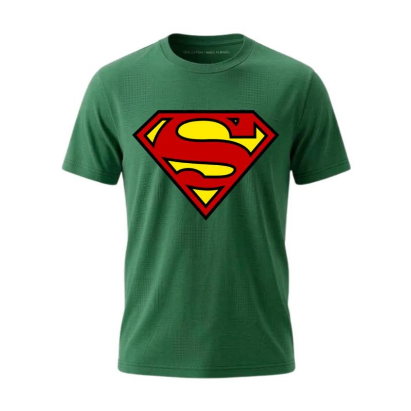 Camisa Super Man Masculina Infantil masculino tecido algodão 30.1 , macio e confortável de qualidade , seu filho merece