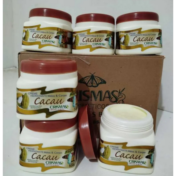 Creme Hidratante Para Mãos e Corpo 500g Crismas Cacau pés