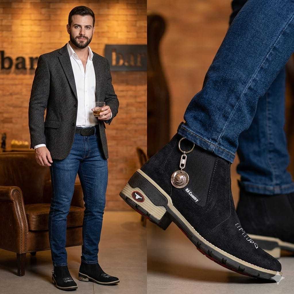 Botina feminina e masculino Texana Resistente e Elegante RA Esportes botina country BOTA TENIS ra em Oferta na Shopee