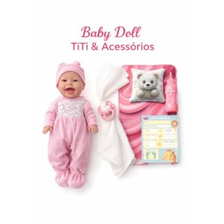 Boneca Baby Doll De Pijama Com Chupeta Infantil + Acessórios Pronta Entrega em Oferta na Shopee