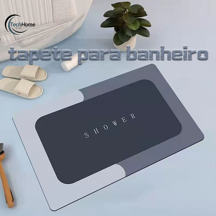 Tapete de Banheiro Antiderrapante Super Absorvente Secagem Rápida Macio Microfibra Fofo