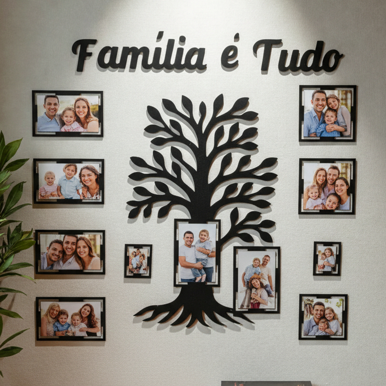 Quadro Árvore da Família com - Base para fotos Decorativos em Oferta na Shopee