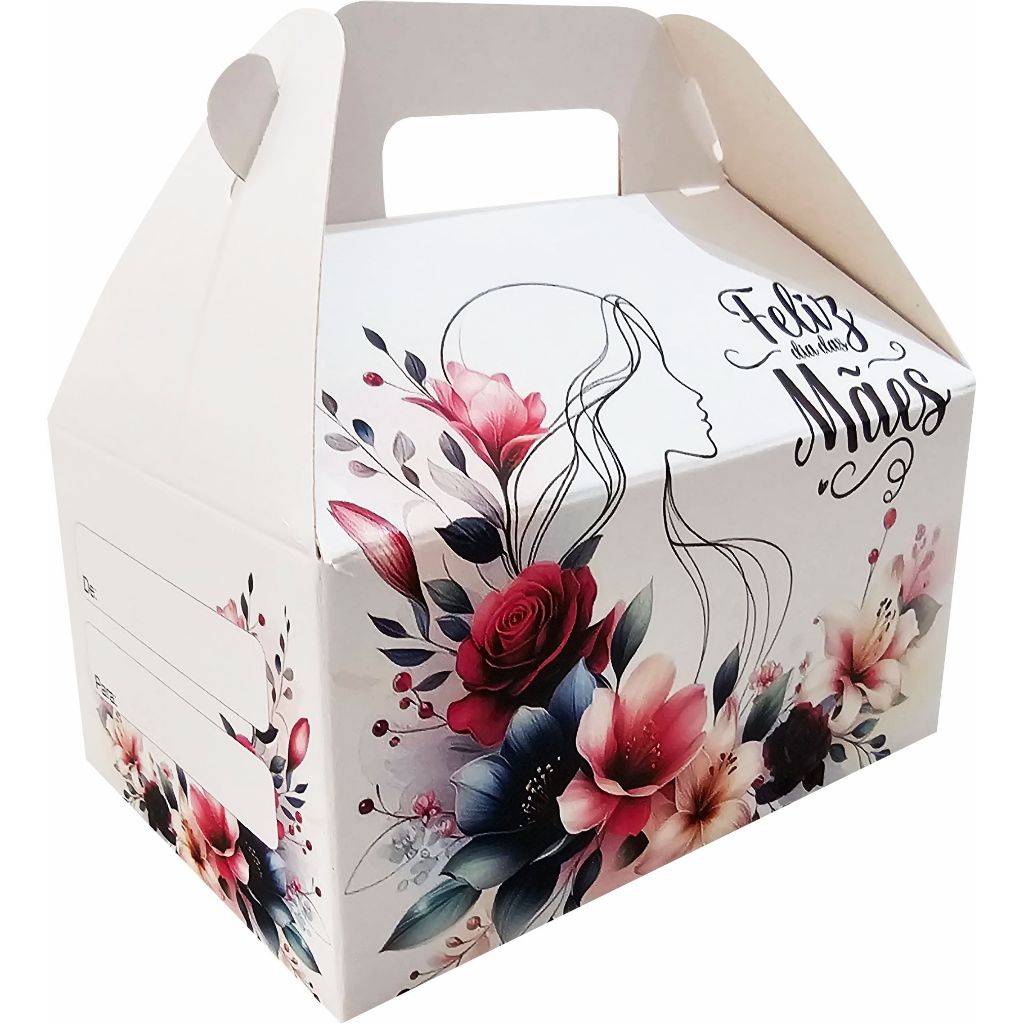 10 Maletinhas Surpresa Lembrancinhas Mimos Linha Feliz Dia das Mães Flores - Sabonetes Chocolates