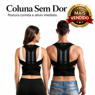 Colete Corretor Postura Ortopédico Lombar Coluna Costas Ombros  Cinta Ajustável  Unisex em Oferta na Shopee