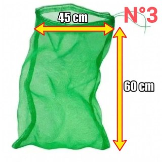 Saco de Peixes 1 un Pesca 60cm x 45cm Sambura Covo Viveiro Rede Nylon Verde Pesqueiro Pescaria Tamba