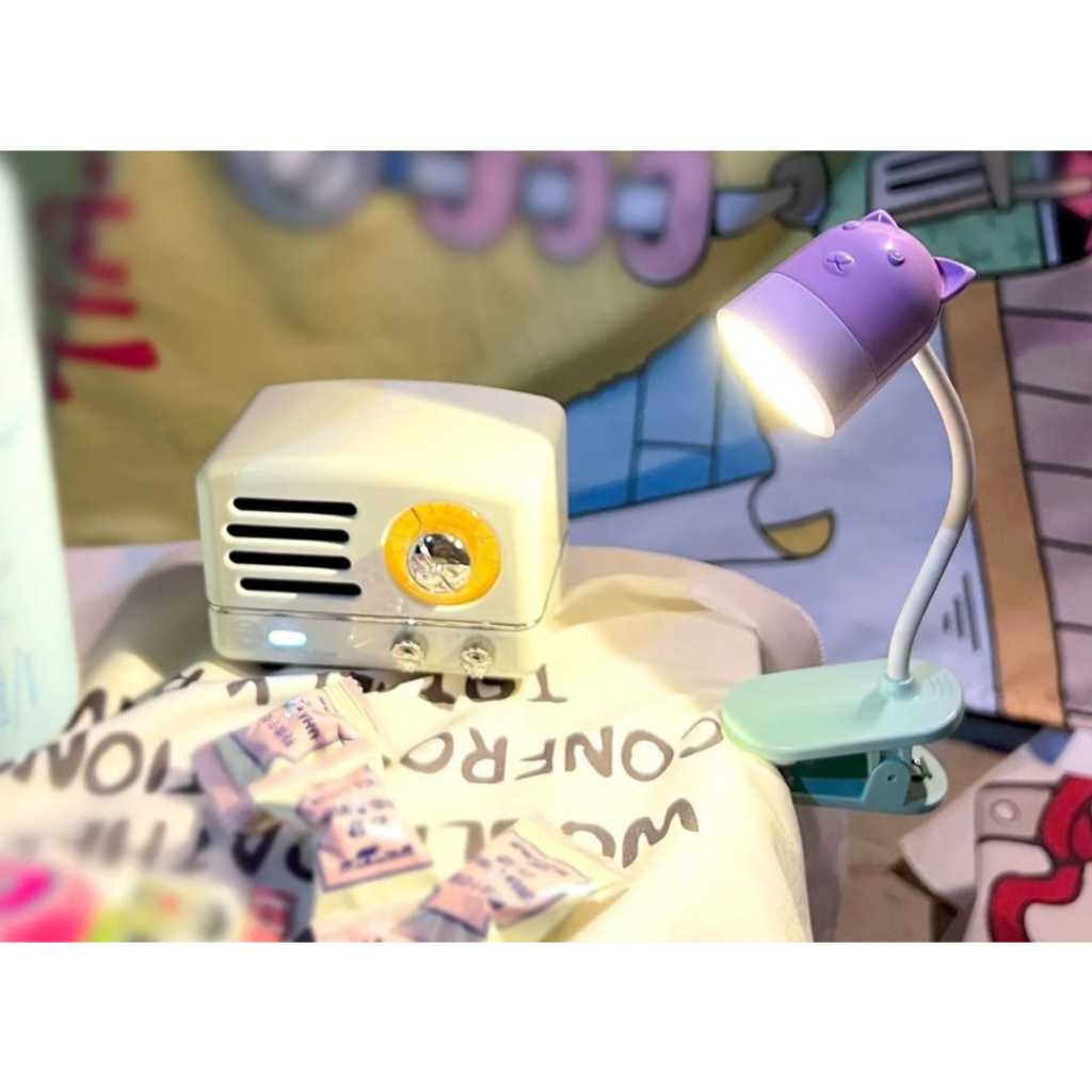 💕🥰Mini Luminária LED  Clip Flexível – Luz Portátil Recarregável  Leitura, Estudo e Cabeceira. Compacta e Ajustável