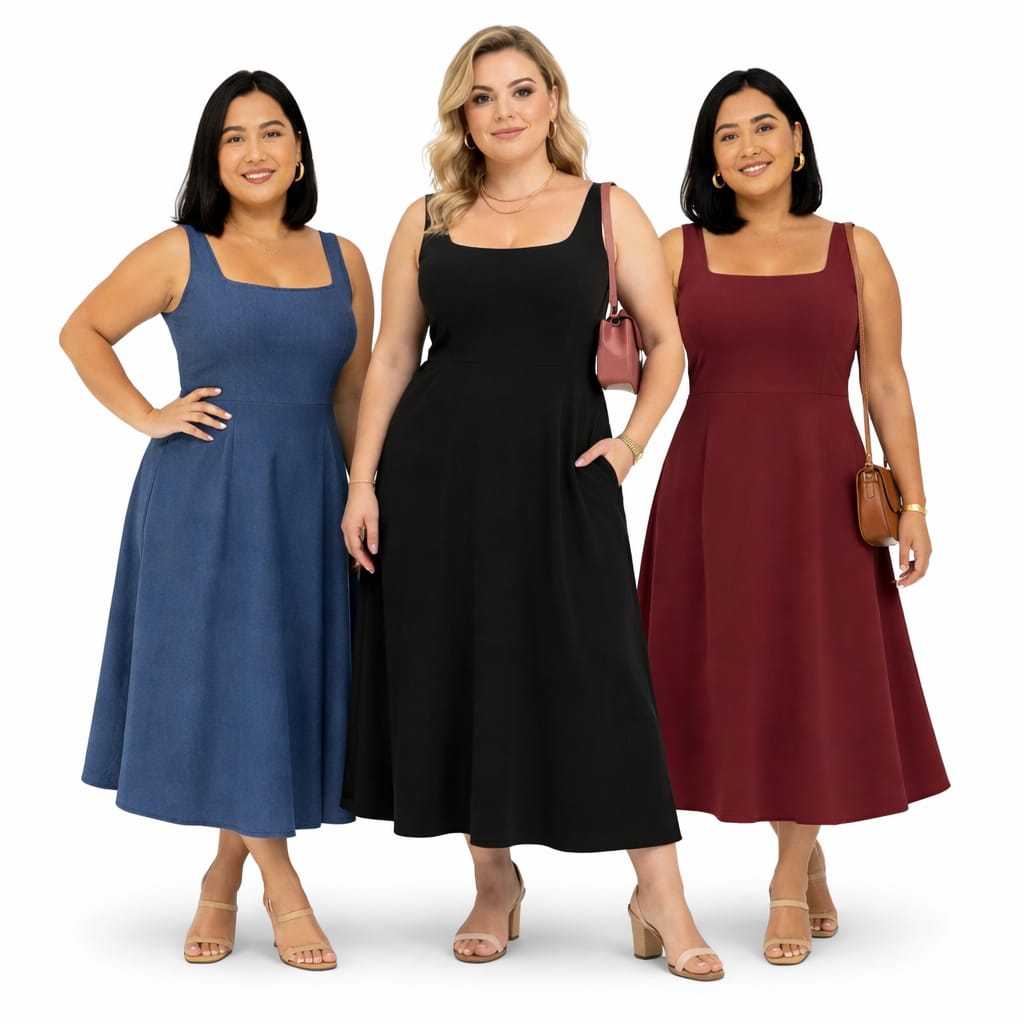 Vestido Longo Plus Size Feminino com Elastex nas Costas em Oferta na Shopee