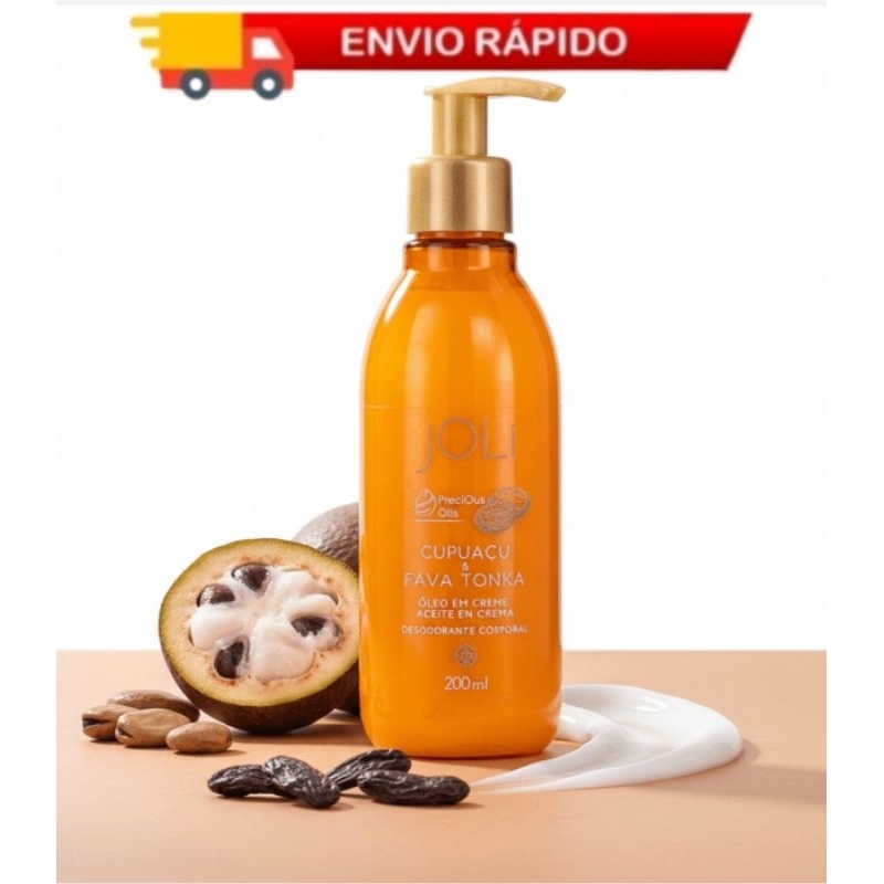 Óleo Em Creme Corporal Joli Cupuaçu E Fava Tonka 200ml Hinode