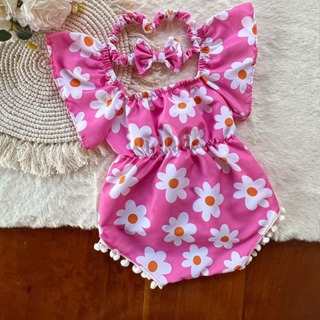 Body Infantil Menina com Manguinha e Tiara! Look Perfeito | Macaquinho de Bebê em Oferta na Shopee