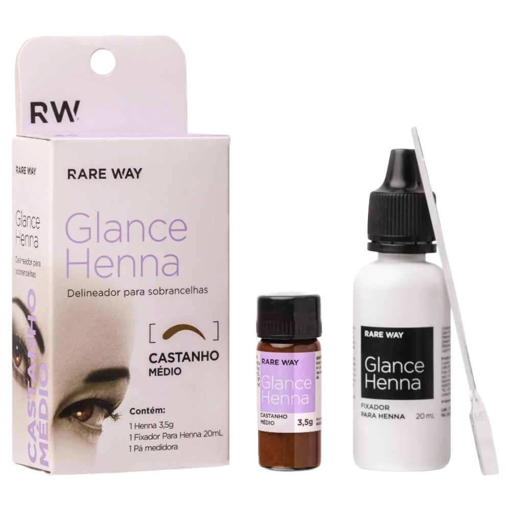 Kit Glance Henna Delineador de Sobrancelha 3,5g