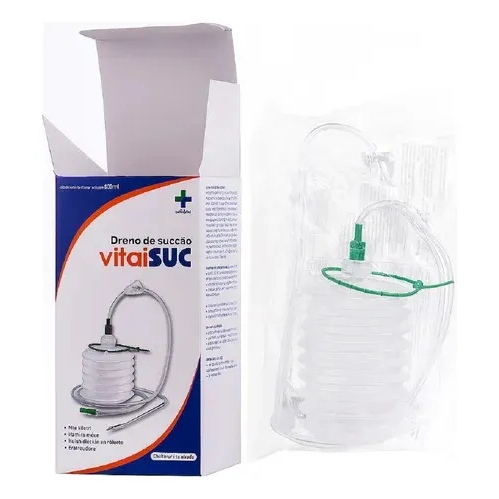 DRENO SUCCAO 10FR 3,2MM SANFONADO - VITALSUC
