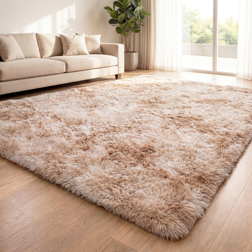 Tapete Sala 2,50 X 2,00 Grande Peludo Shaggy Macio Quarto Felpudo