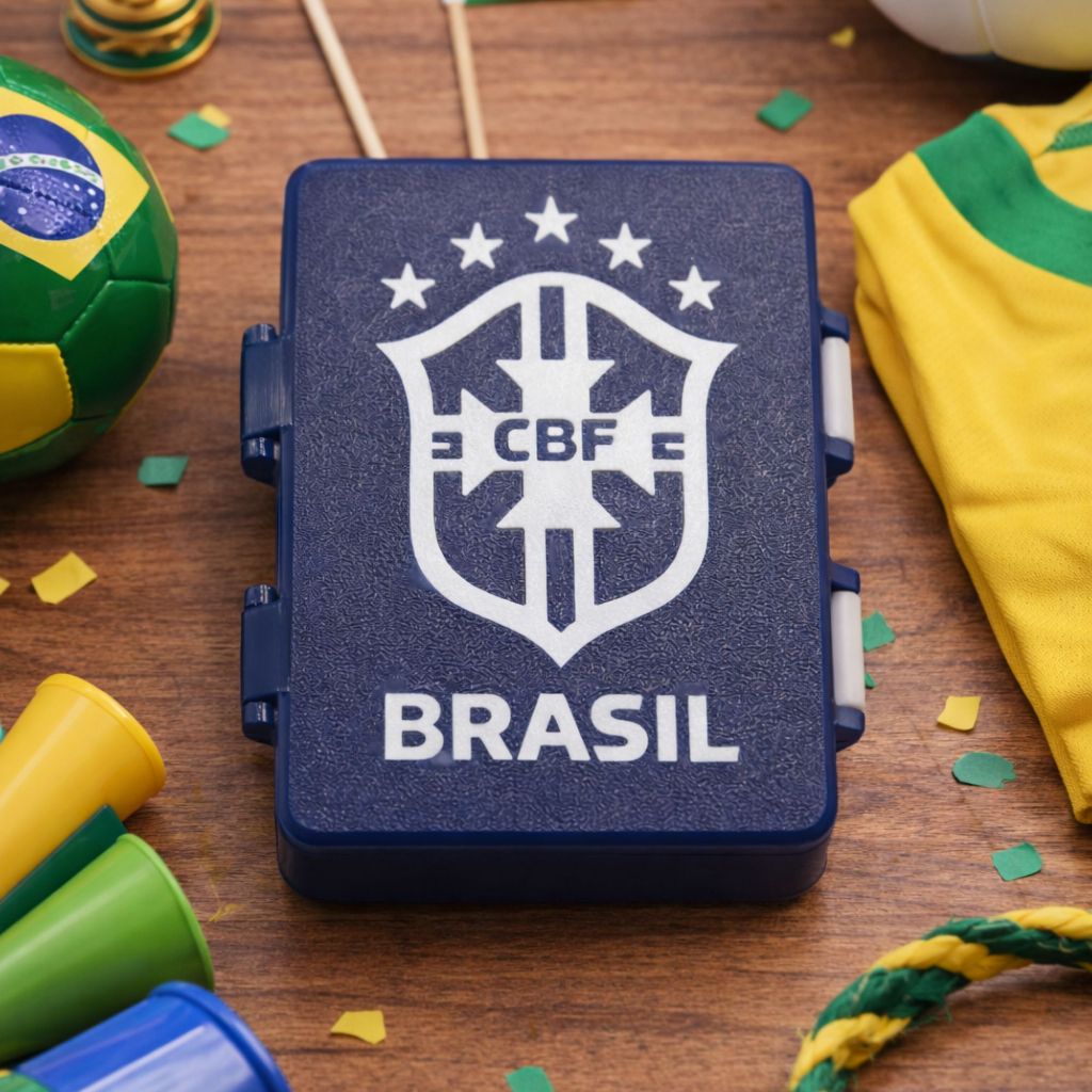 Porta Figurinhas Copa do Mundo 2026 Organizador de Figuras Futebol Seleção Brasileira