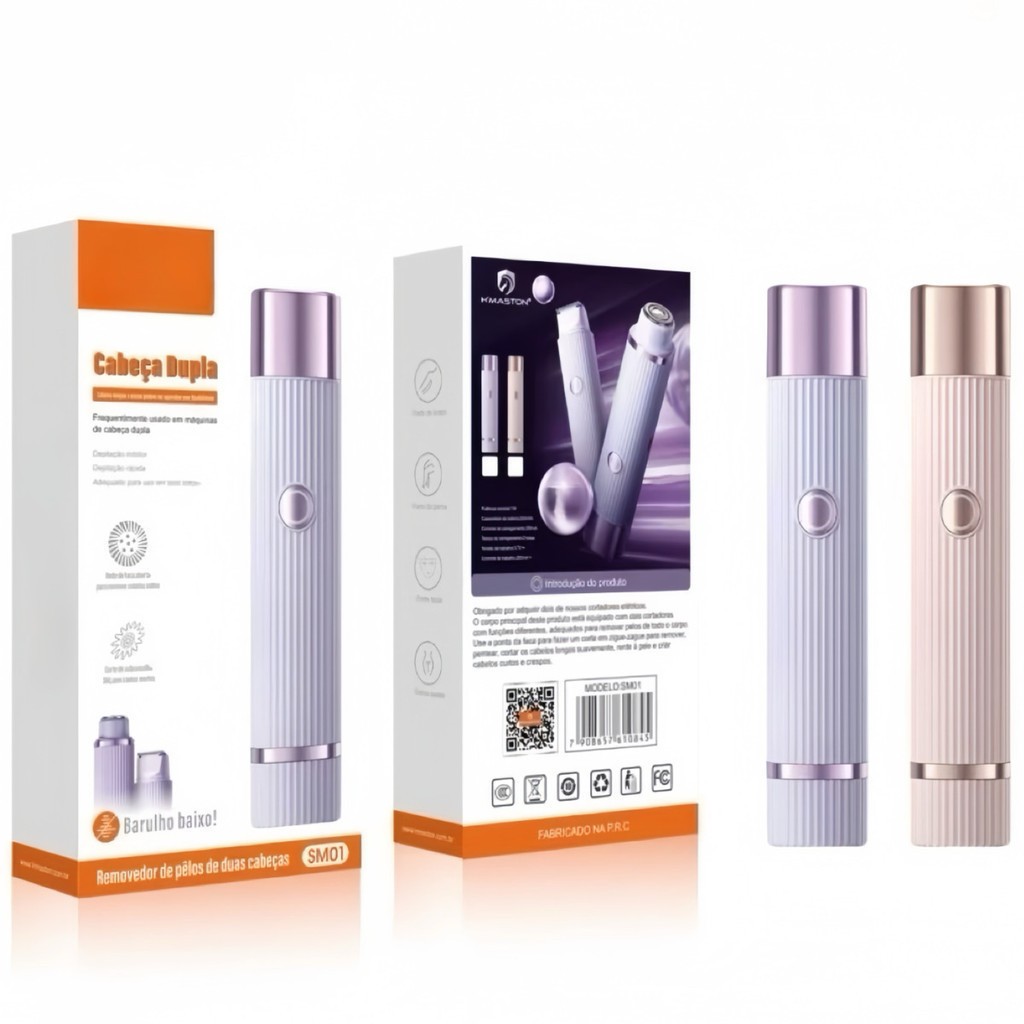 Depilador Eletrico Feminino Recarregável Removedor De Pelos Navalha Dupla SM01 em Oferta na Shopee