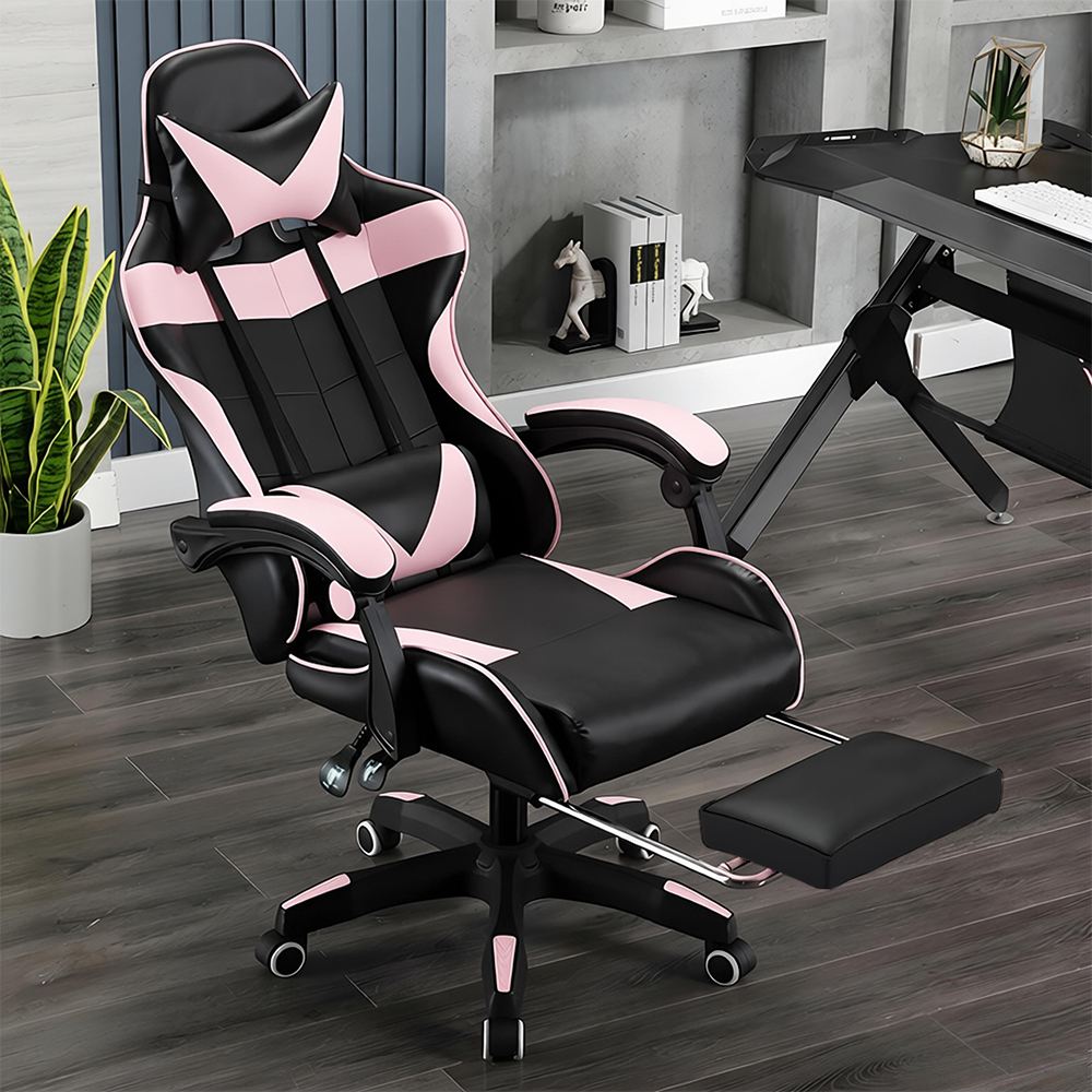 Cadeira de jogo profissional- cadeira de escritório ergonômico 135° joelho e apoio lombar -F19