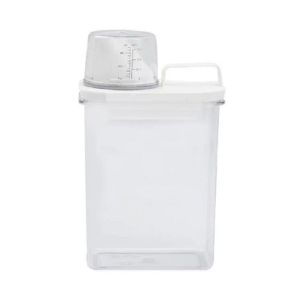 Pote Hermético com Copo Medidor e Trava 1800ml Oikos Branco