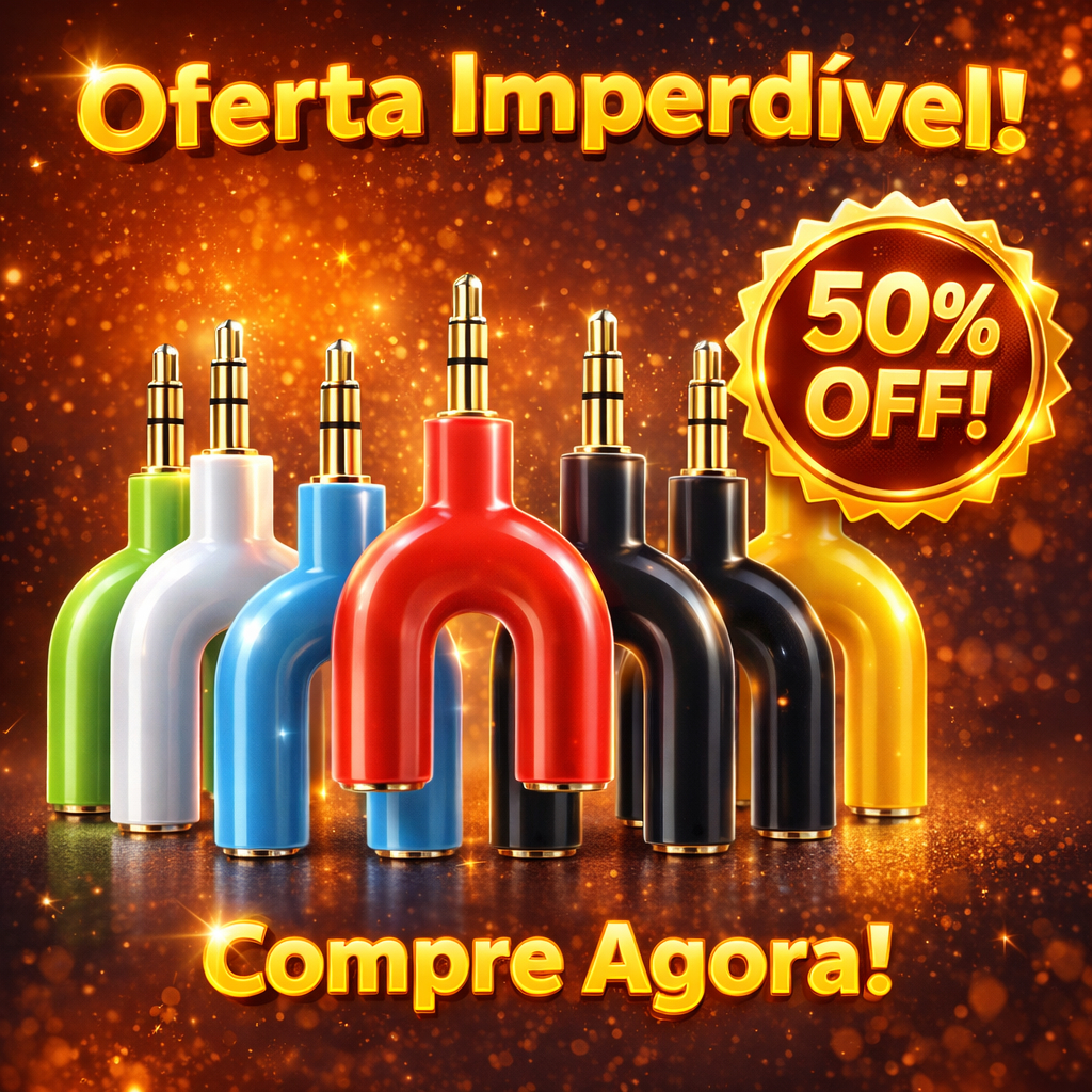 Adaptador P2 Áudio Para Fone Headset E Microfone Lapela