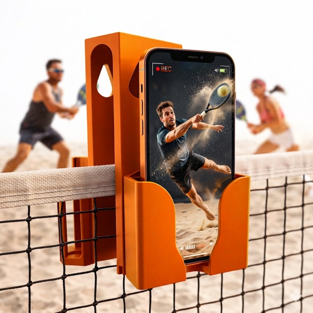 Suporte De Celular Para Rede De Beach Tênis Paddle