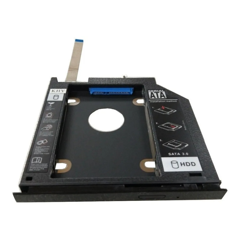 case 2º Hd Caddy Sata Drive Cd Dvd para notebook Dell 3467 3468 3478 3562 3567