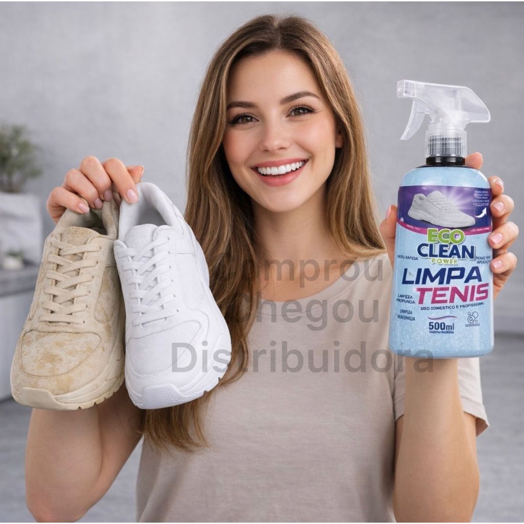 Limpa Tênis Spray Premium Eco Clean Power Limpeza Profunda 500ml