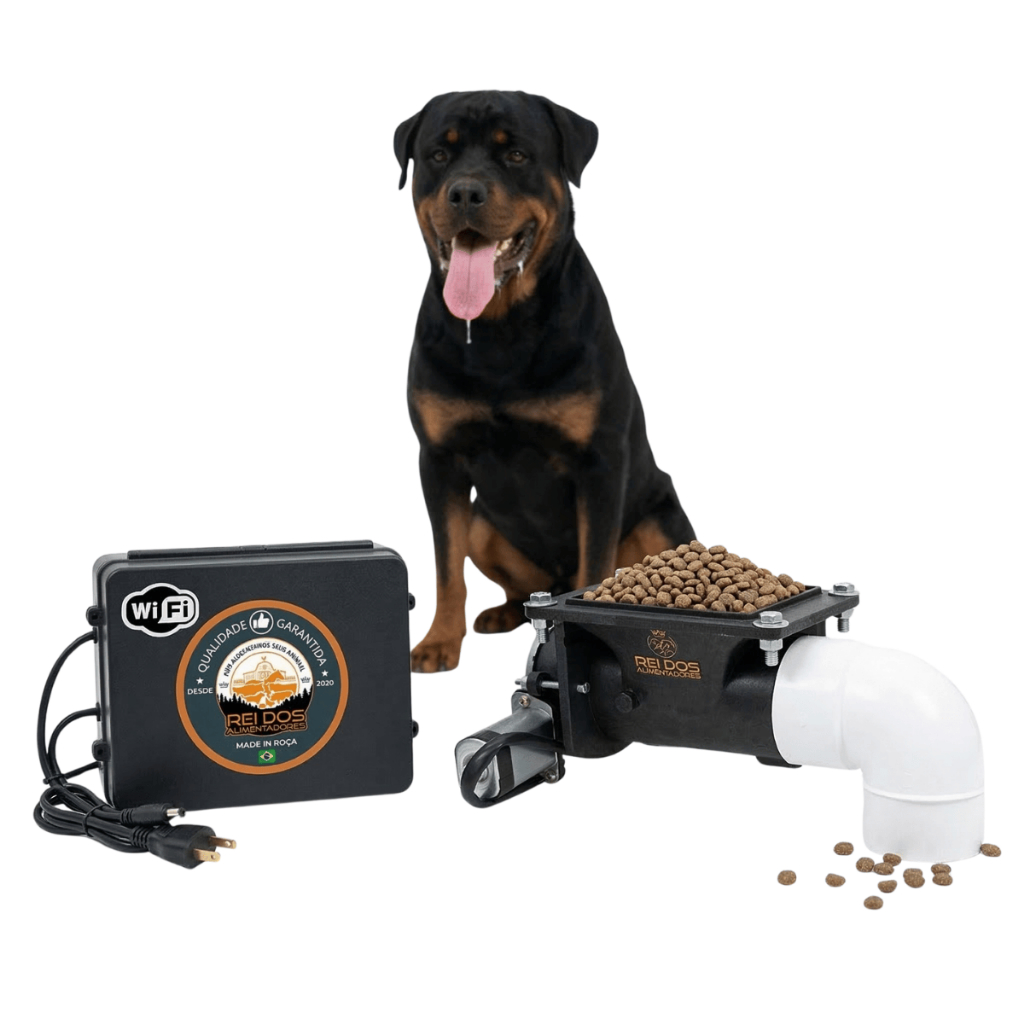 Dispensador Automático de Ração WiFi para Cachorro Cavalo Porco Galinha Peixe
