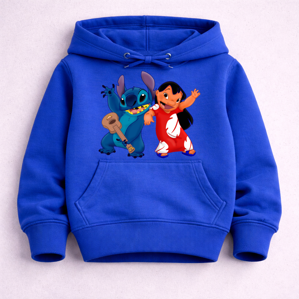 Moletom Infantil Estampado Fofo Havaiano Canguru com Capuz Unissex Confortável e Quentinho Moda Kids